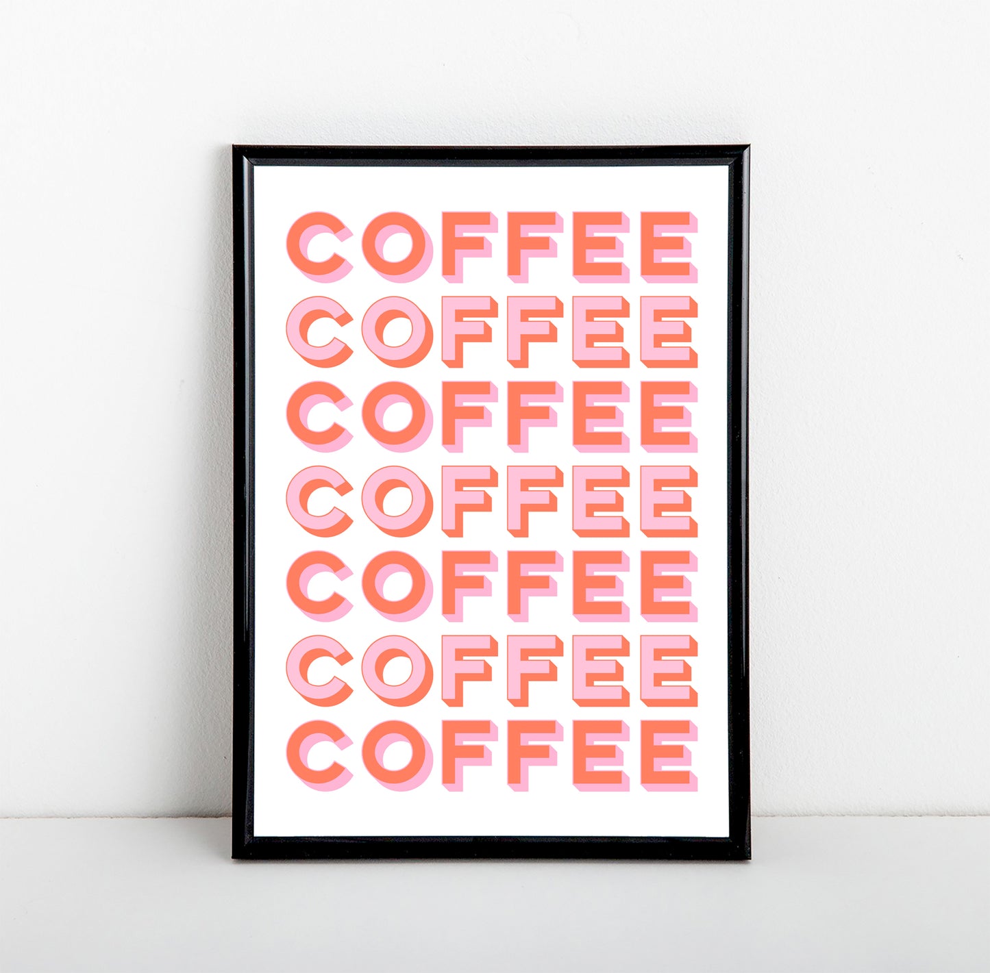 Pink Coffee Art Print