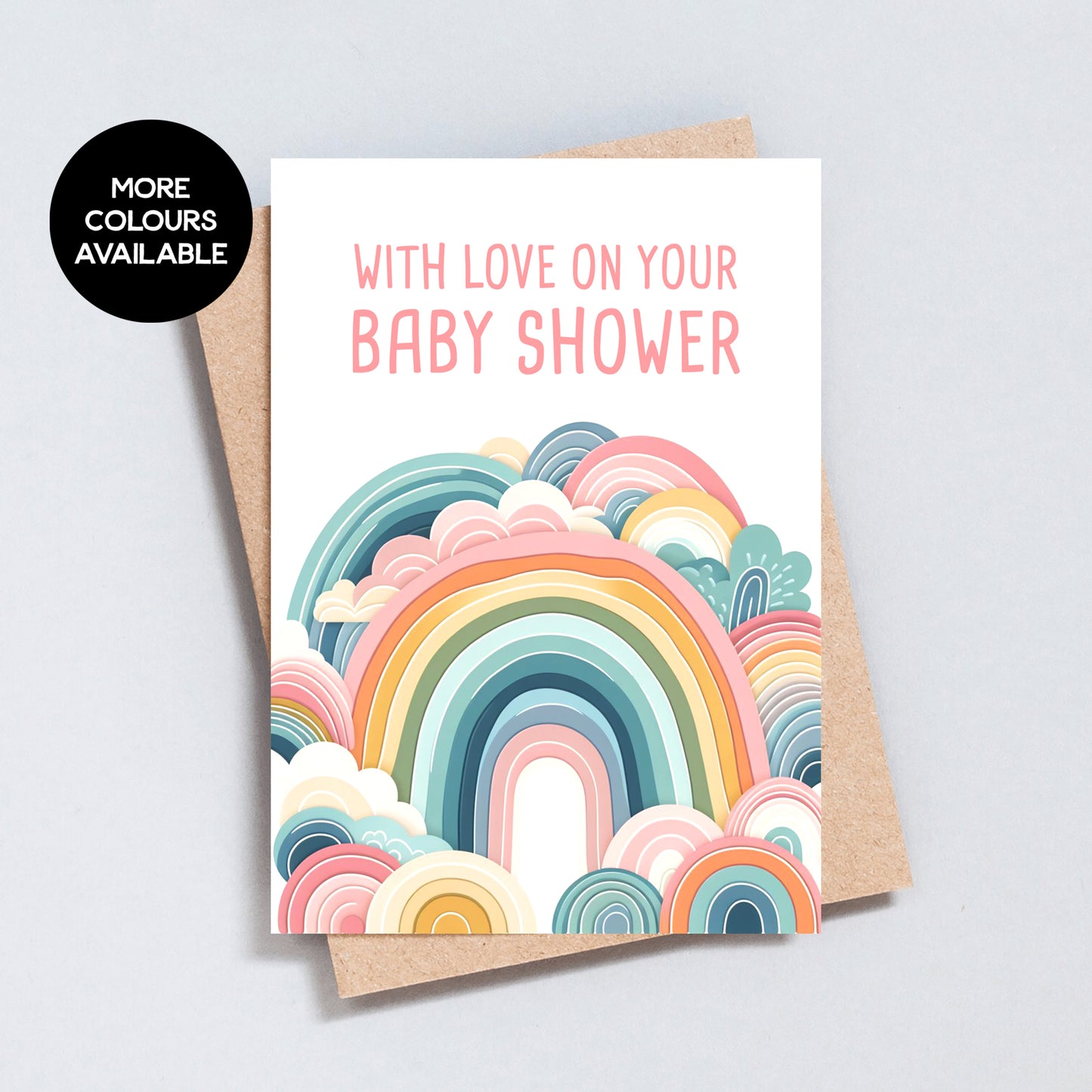 With Love On Your Baby Shower, Unisex New Baby Greeting Card