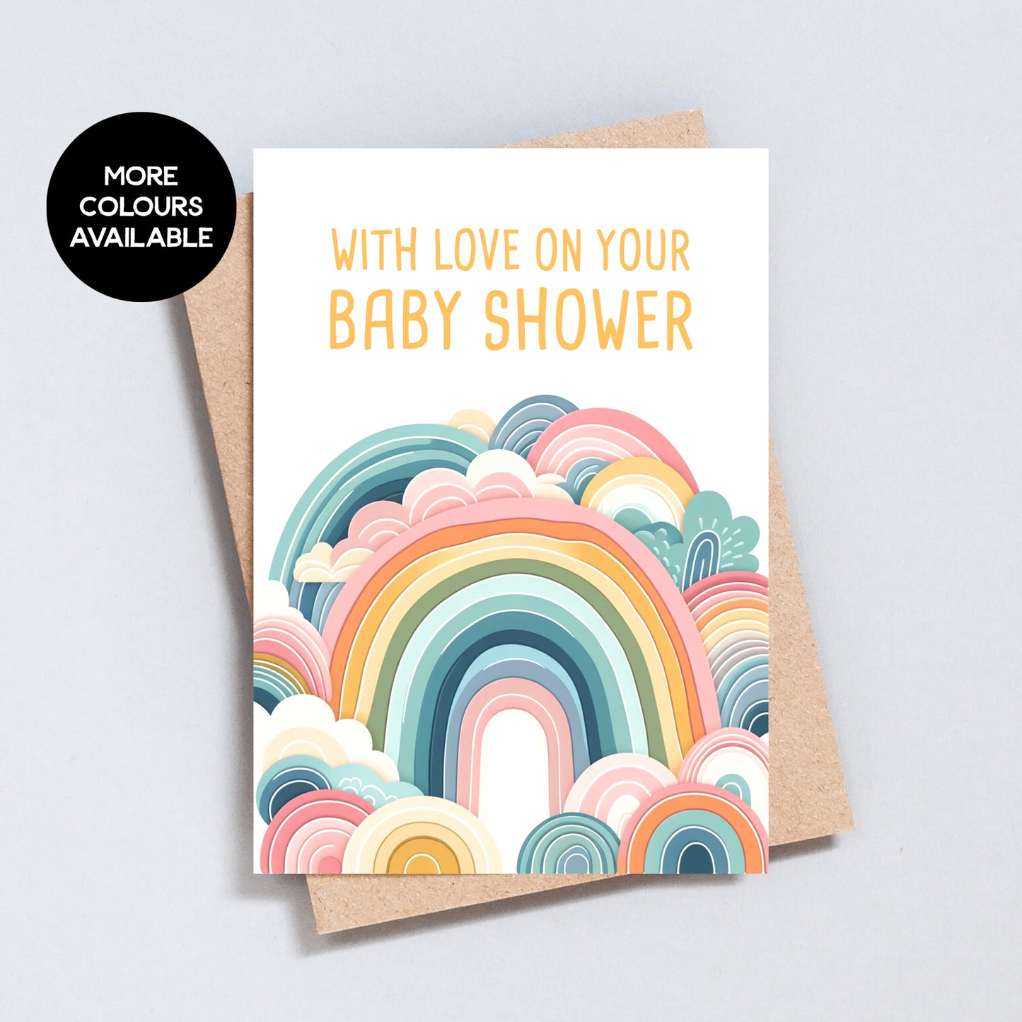 With Love On Your Baby Shower, Unisex New Baby Greeting Card