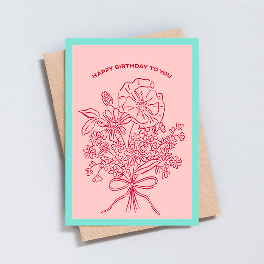 Floral Birthday Greeting Card