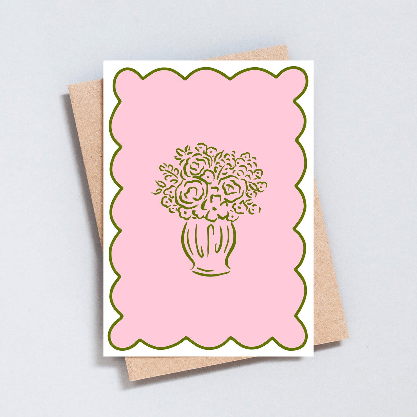 Pink Floral Any Occasion Greeting Card