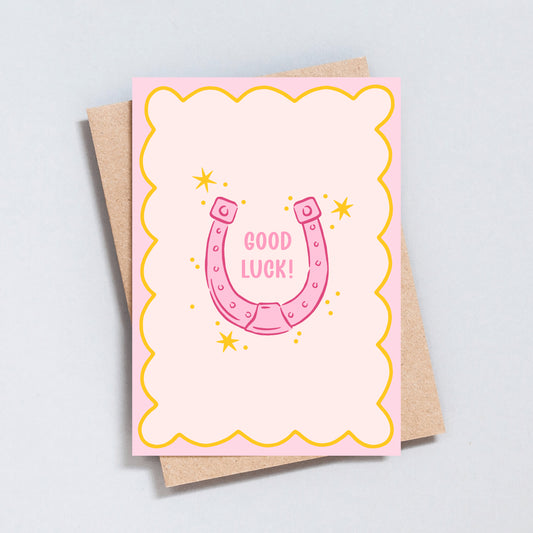Good Luck Horse Shoe Greeting Card