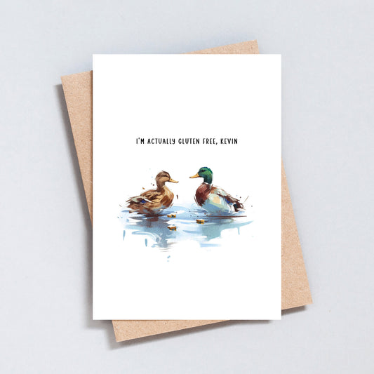 I'm Actually Gluten Free Kevin, Birthday Card