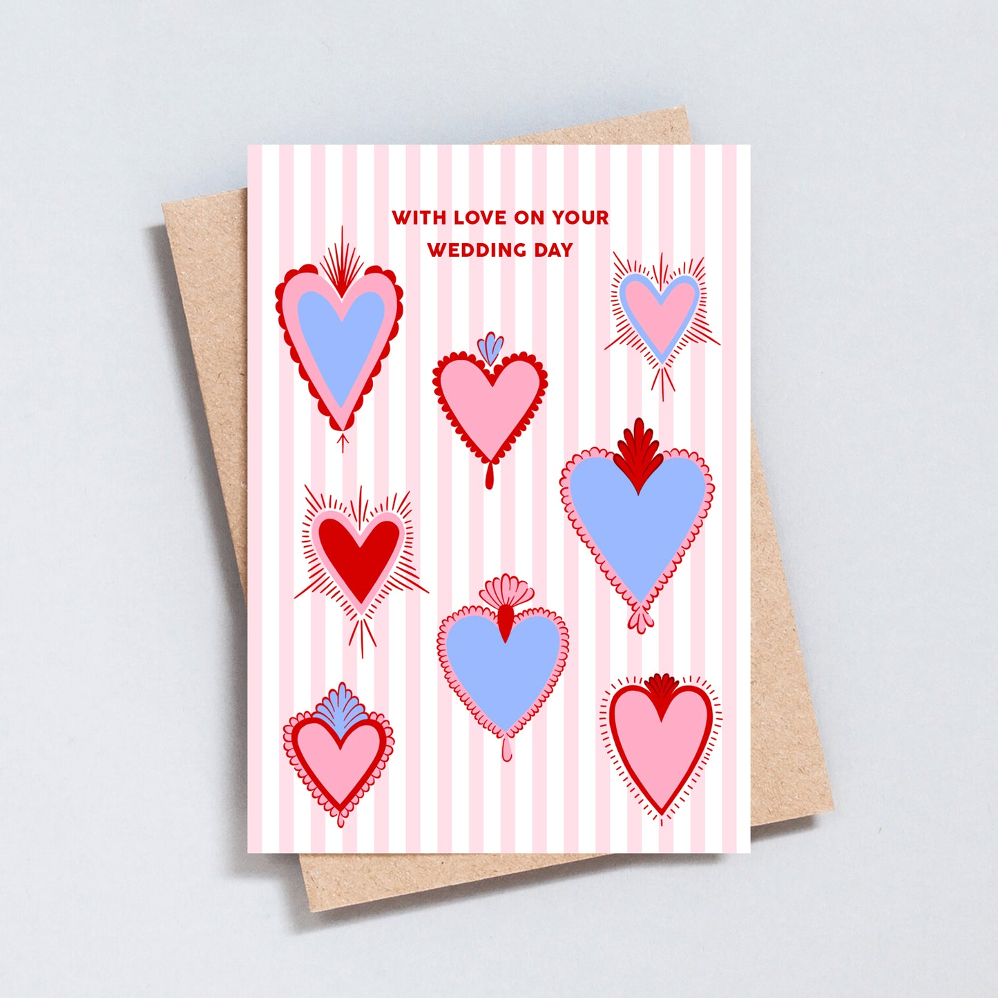 Sacred Love Hearts Wedding Greeting Card