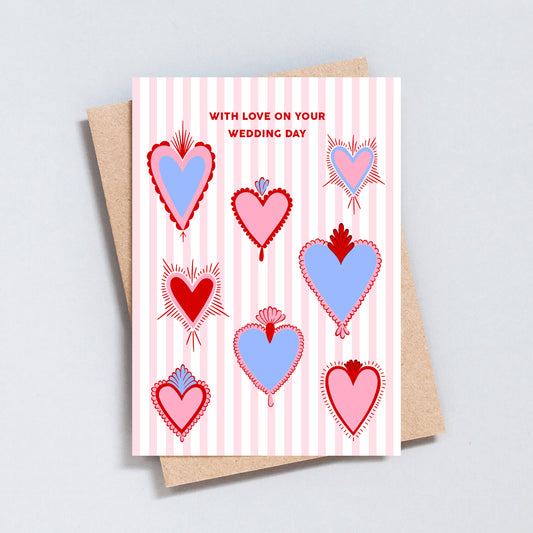 Sacred Love Hearts Wedding Greeting Card