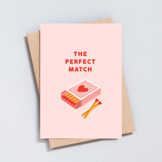 A Perfect Match, Wedding, Anniversary Greeting Card