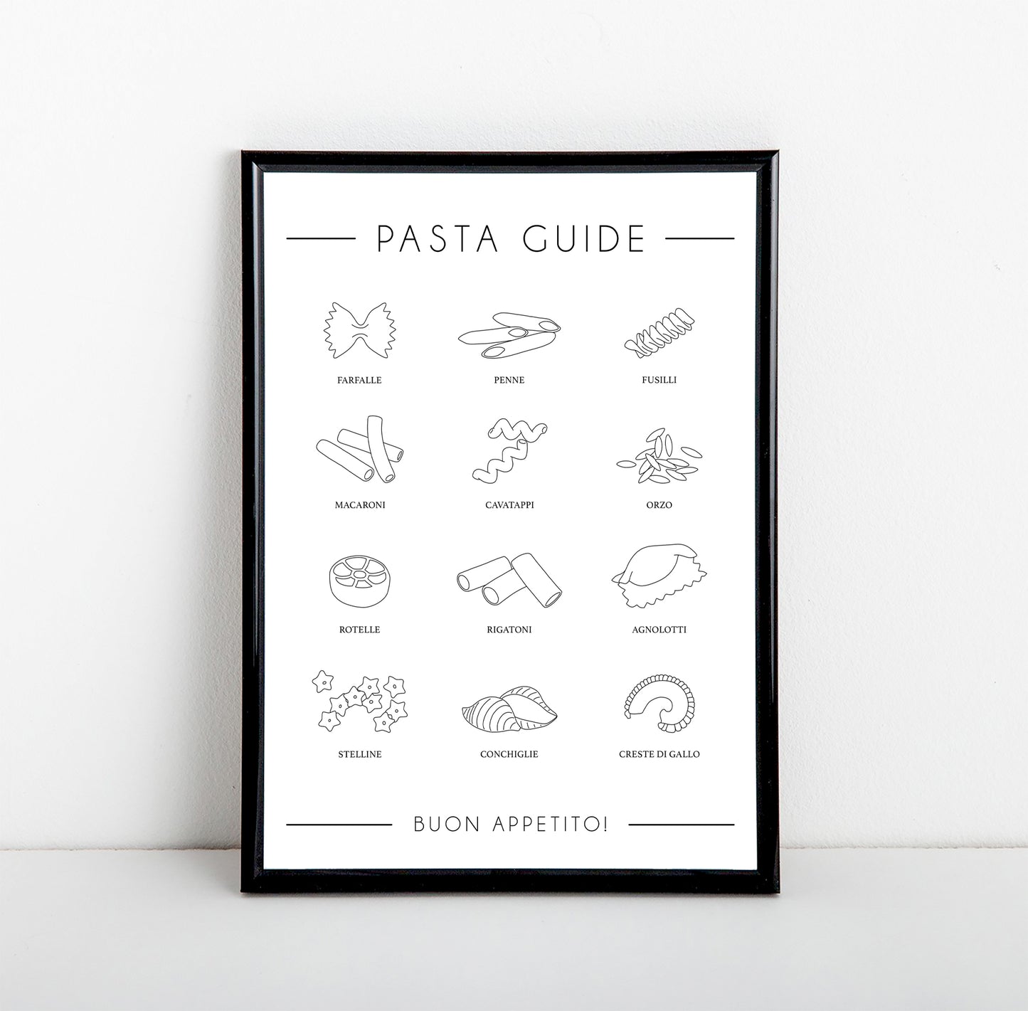 Pasta Guide Art Print