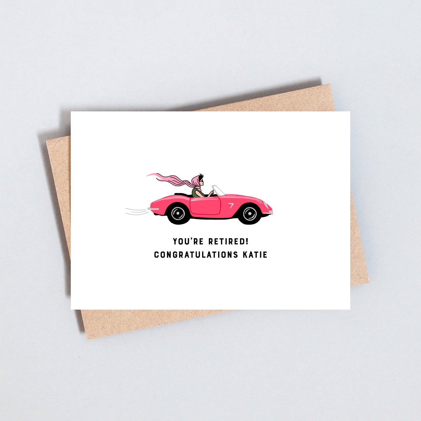 Personalised Name Retirement Card