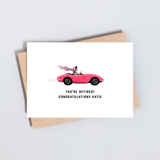 Personalised Name Retirement Card