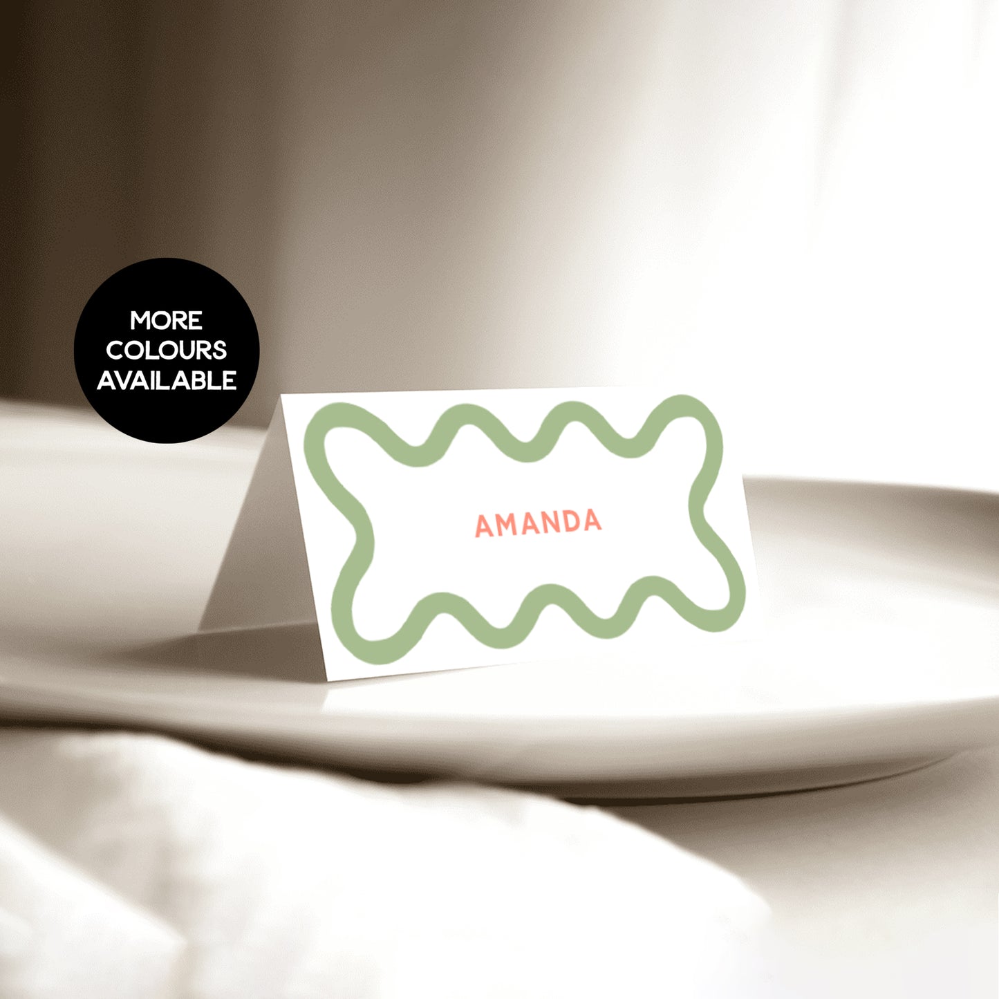 Wavy Border Place Cards