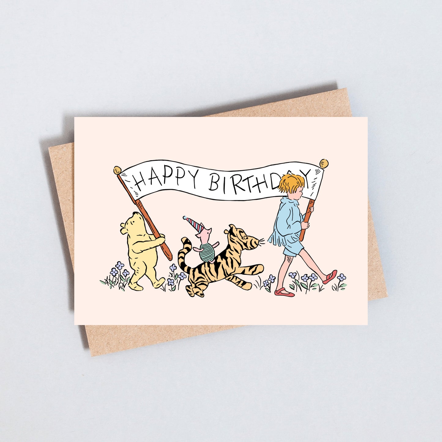Winnie the Pooh Happy Birthday Greeting Card