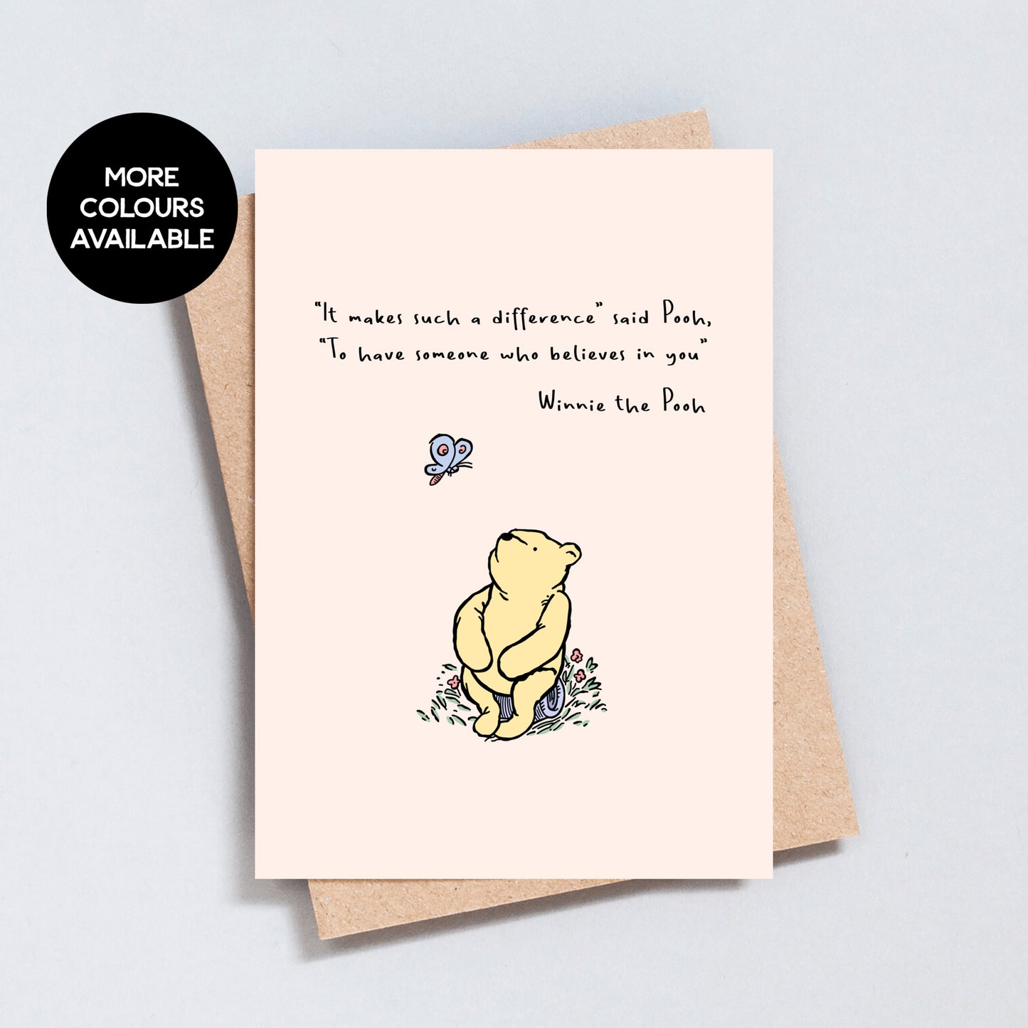 Winnie the Pooh Quote Thank You Card