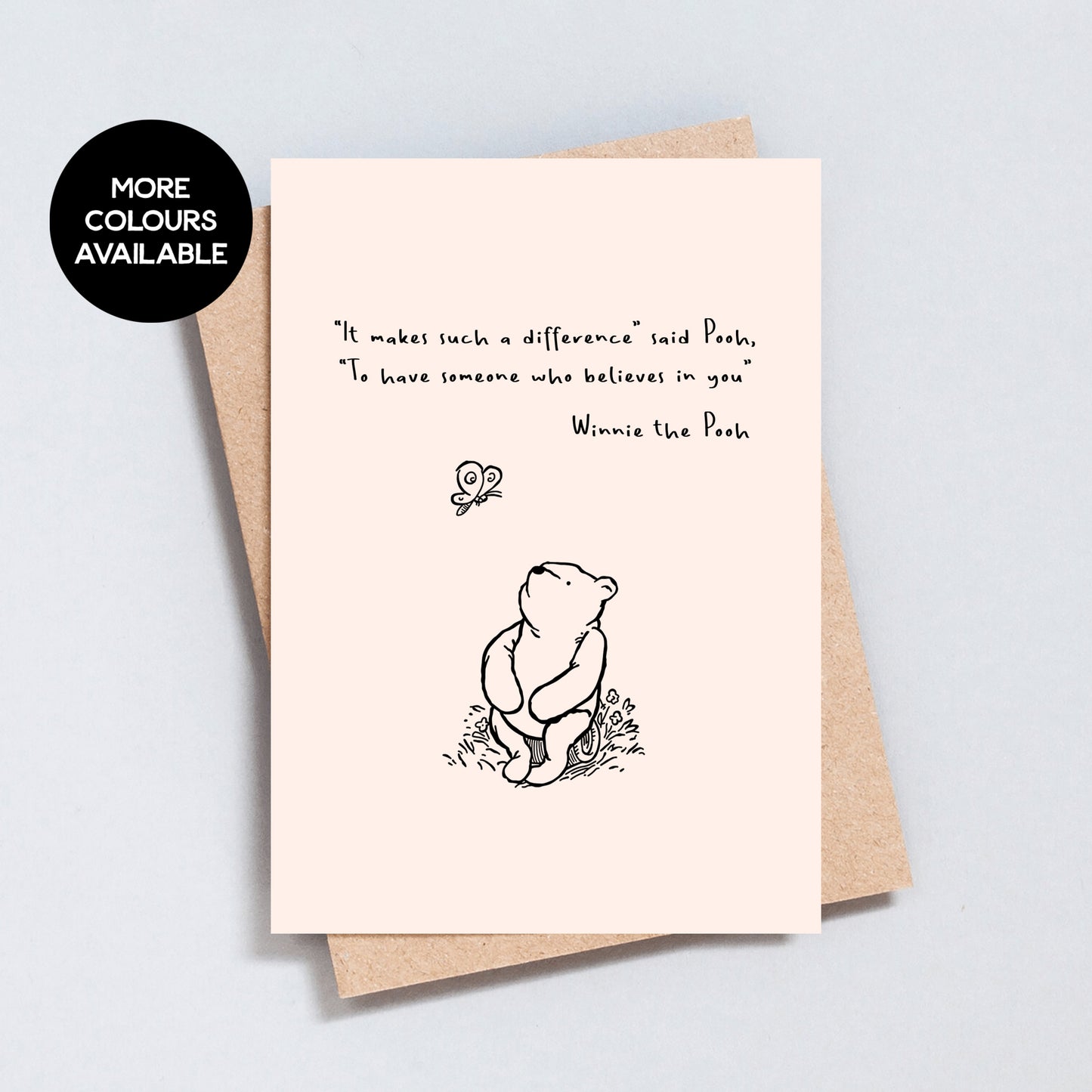 Winnie the Pooh Quote Thank You Card