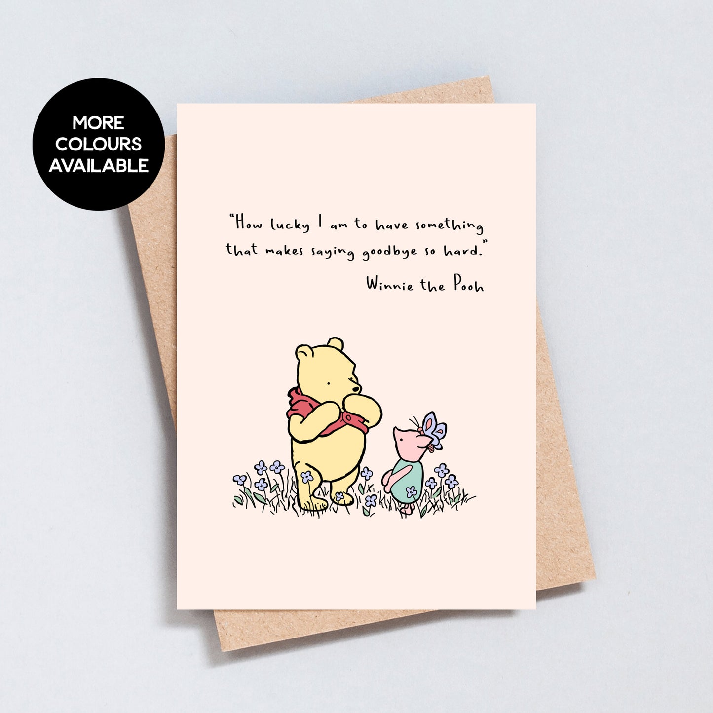 Winnie the Pooh Goodbye Quote Greeting Card