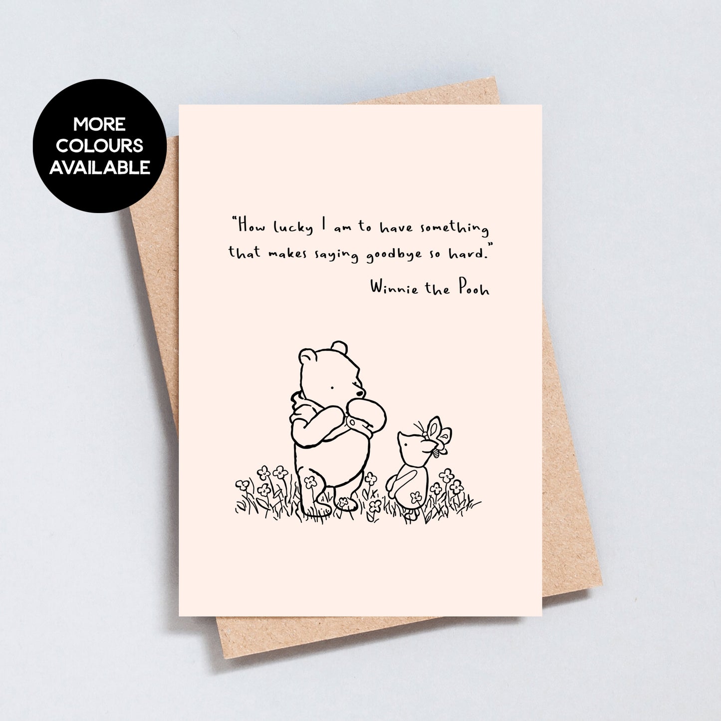 Winnie the Pooh Goodbye Quote Greeting Card