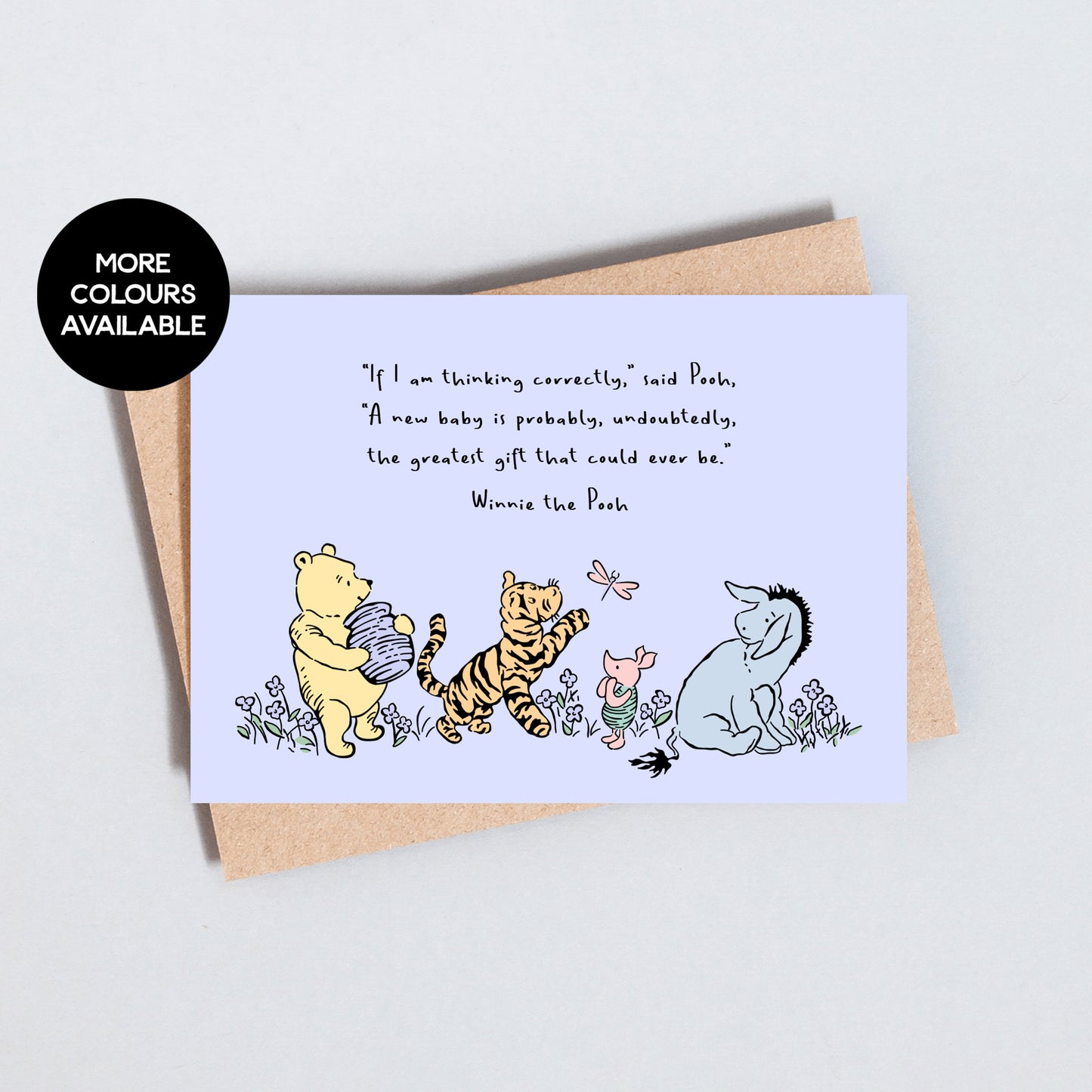 Winnie the Pooh Quote New Baby Greeting Card