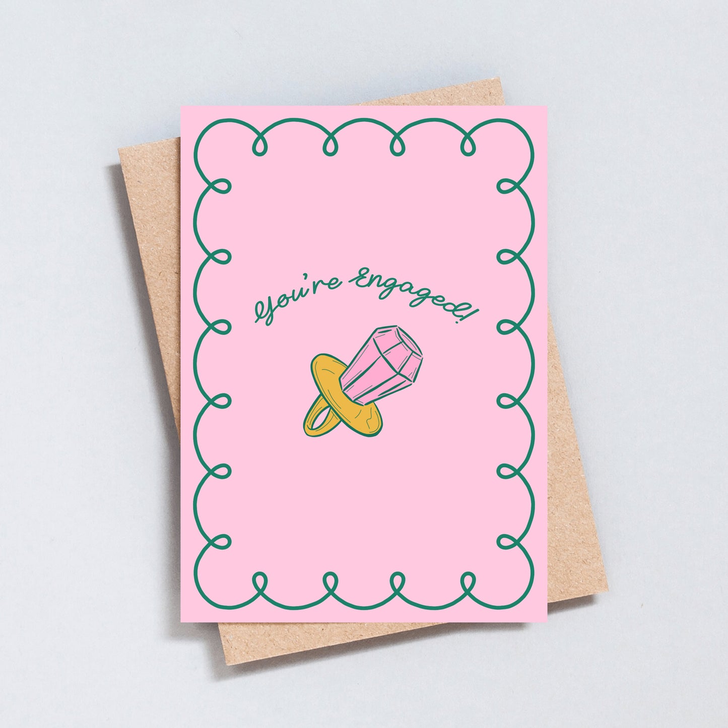 You’re Engaged Card - Fun Pink Engagement Greeting