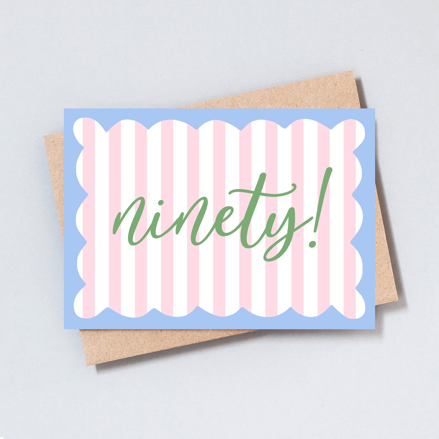 Ninety Stripe Birthday Greeting Card