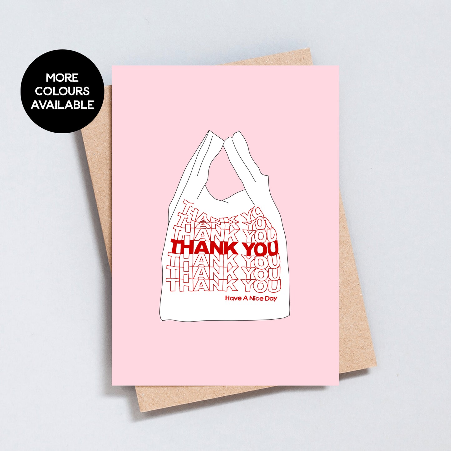 Thank You Plastic Bag, Have A Nice Day, Thank You Greeting Card