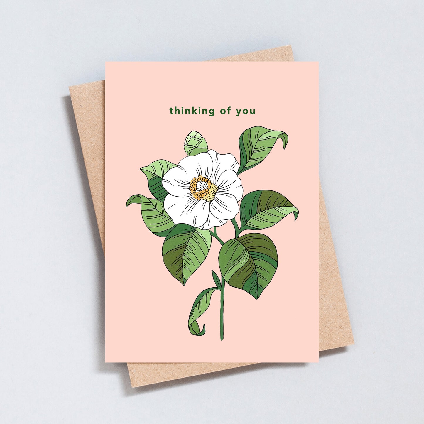Thinking Of You Floral Greeting Card