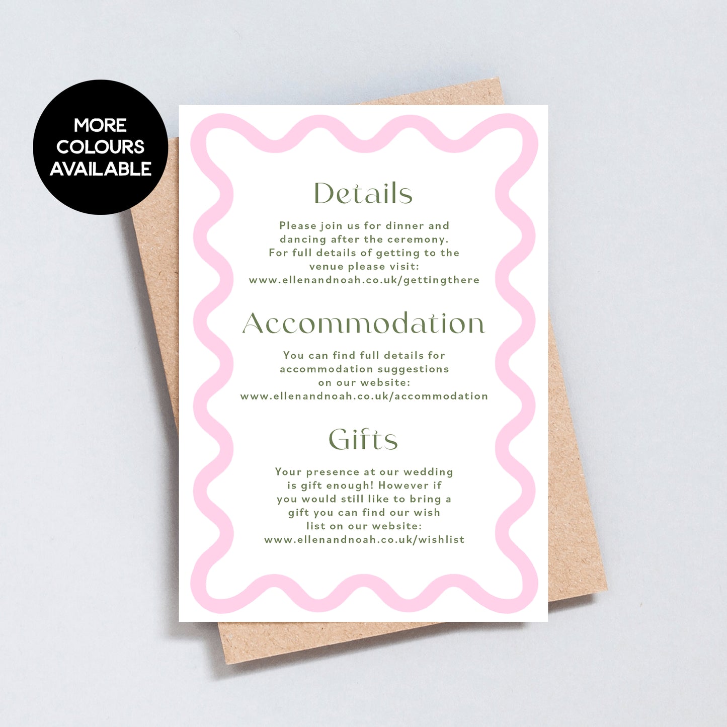 Wavy Edge Border Invitation - 5x7 Size