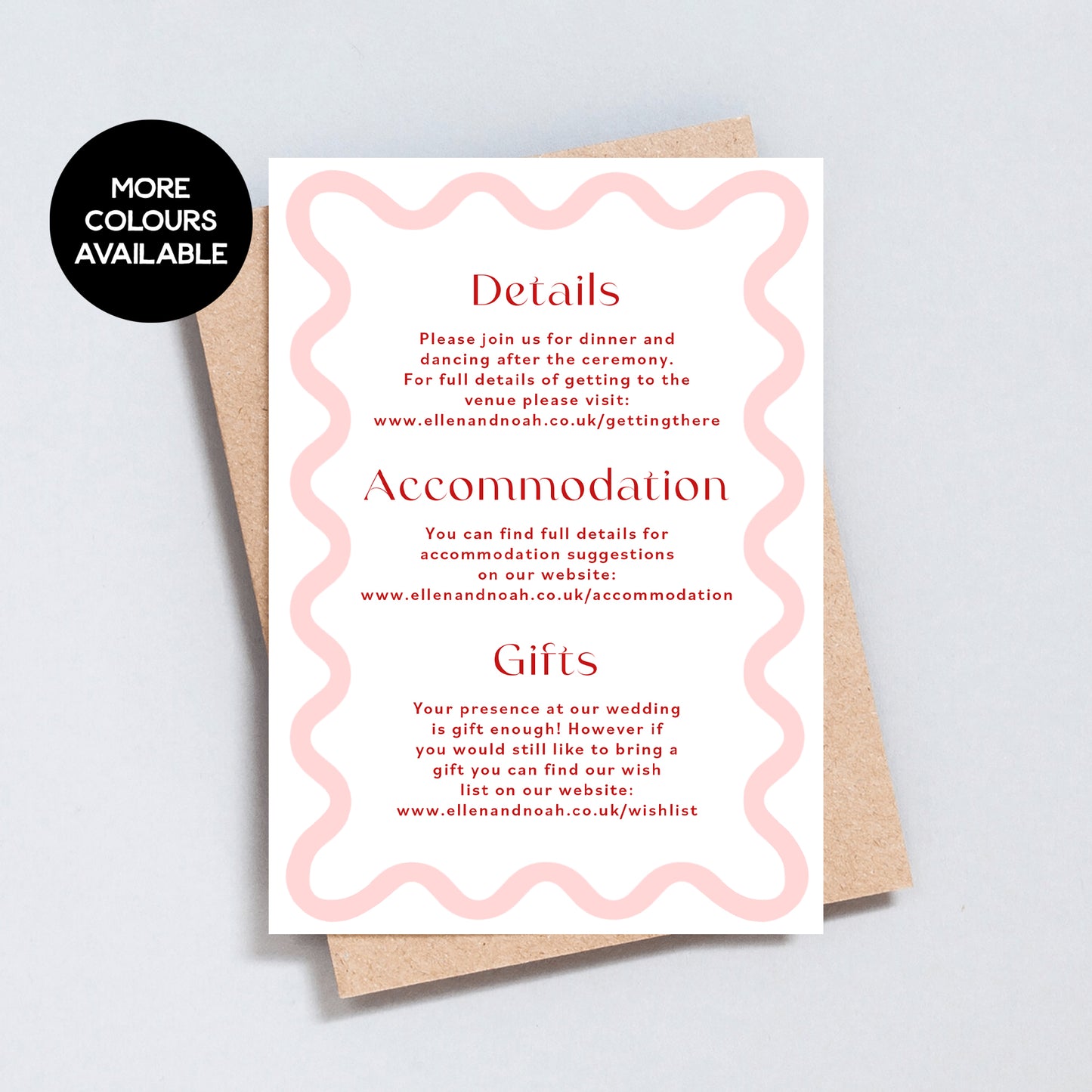 Wavy Edge Border Invitation - 5x7 Size