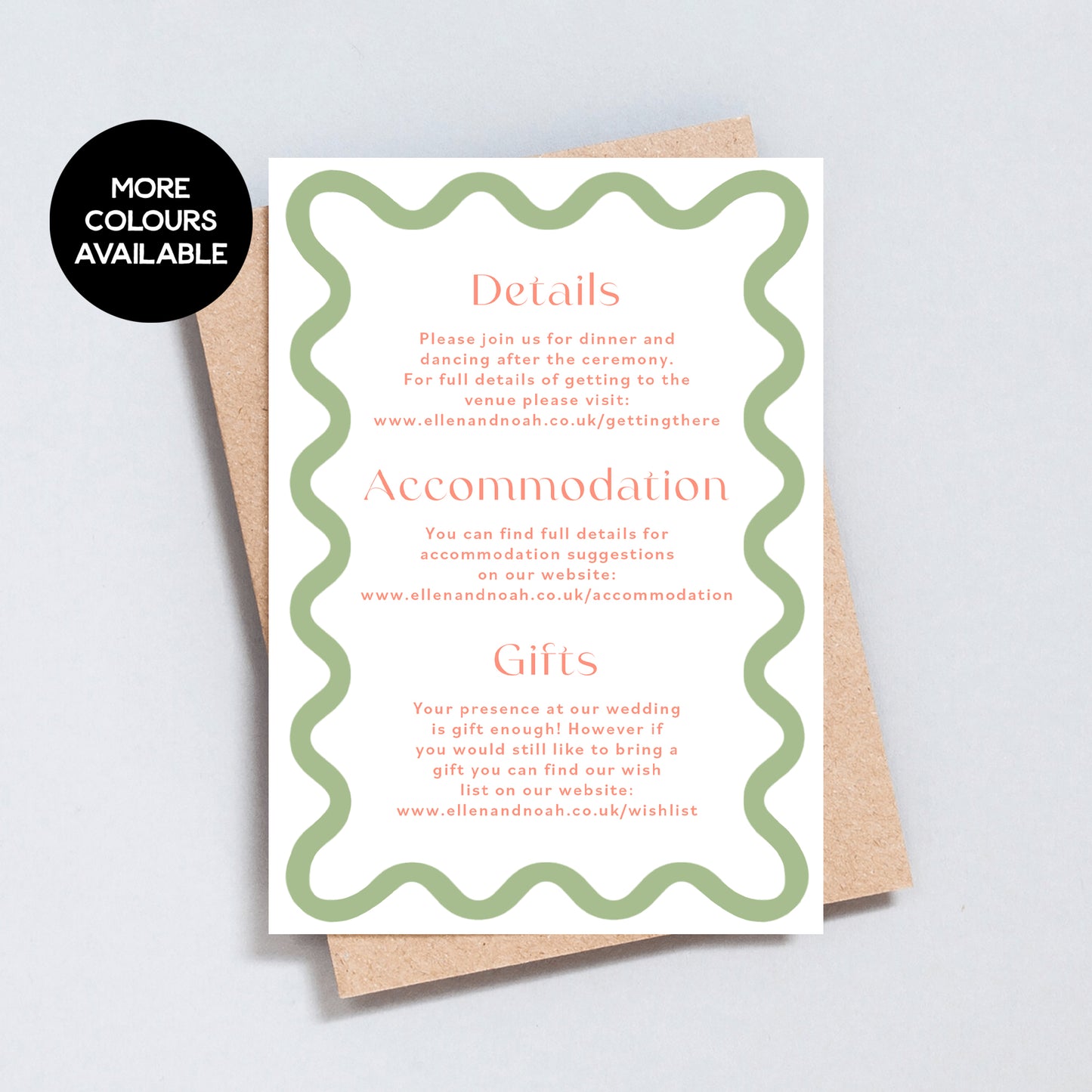 Wavy Edge Border Invitation - 5x7 Size