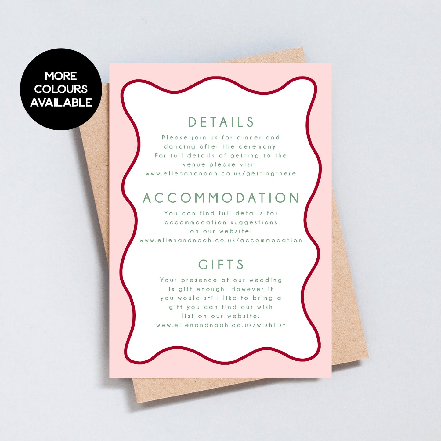 Wavy Edge Invitation - 5x7 Size