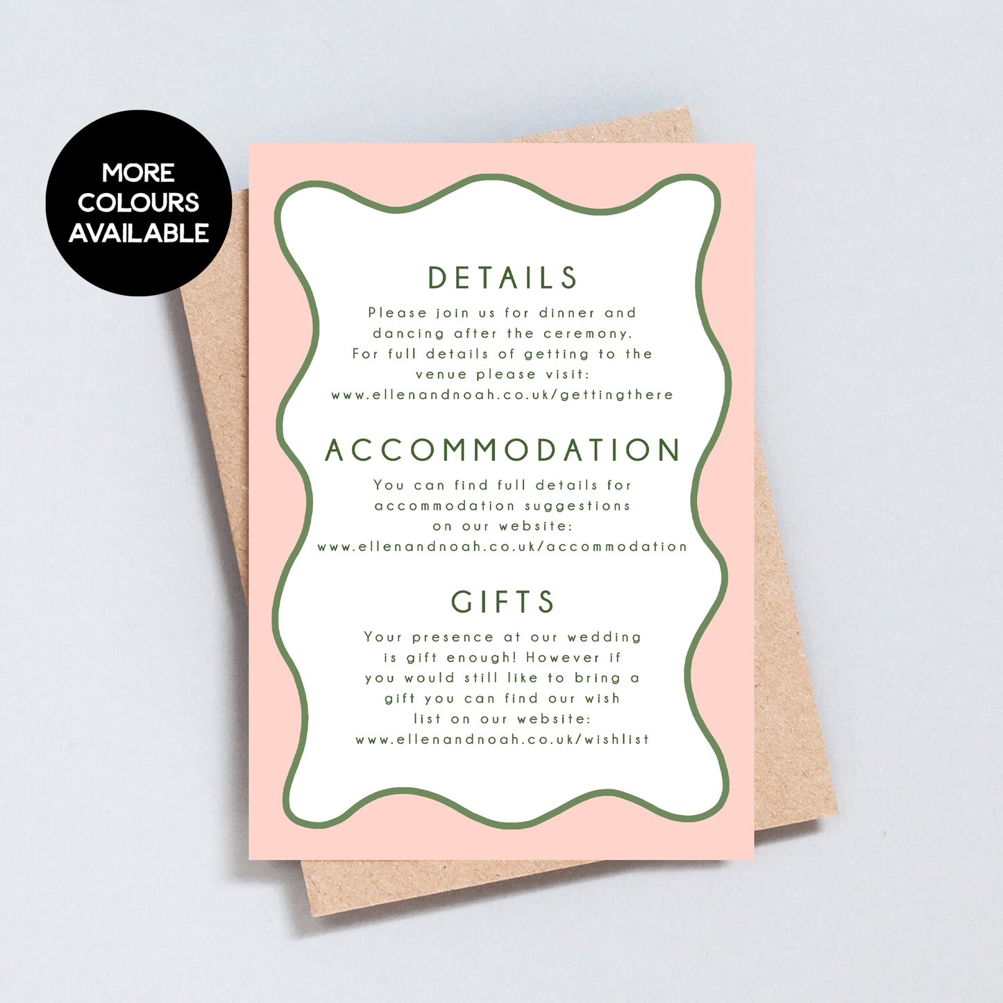 Wavy Edge Invitation - 5x7 Size