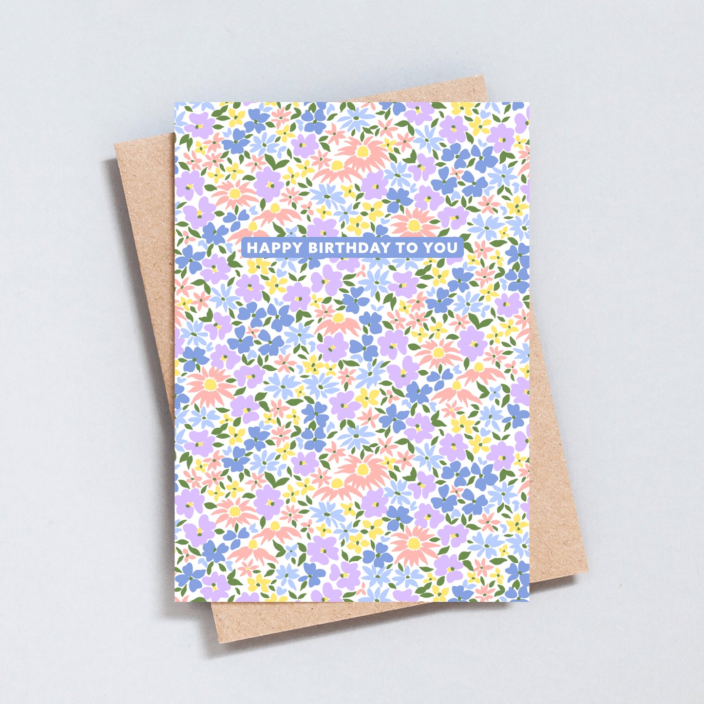 Happy Birthday To You Ditsy Floral Greeting Card