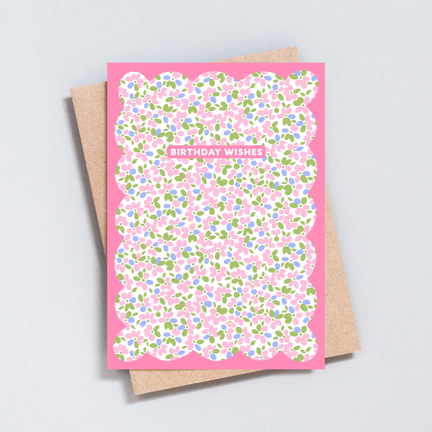 Ditsy Floral Birthday Wishes Greeting Card