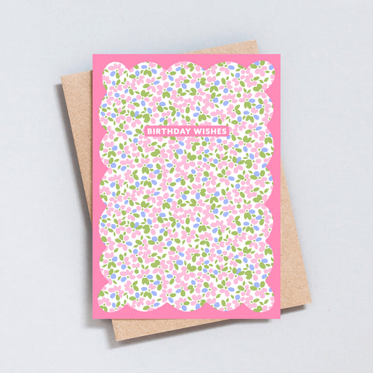 Ditsy Floral Birthday Wishes Greeting Card