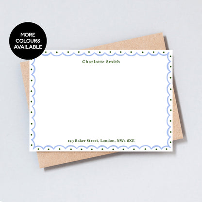 Personalised Pink Scallop Stationery