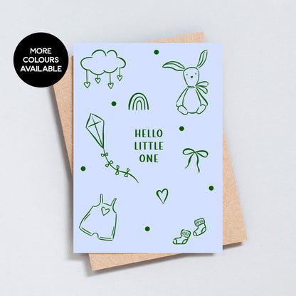 Hello Little One, New Baby Greeting Card