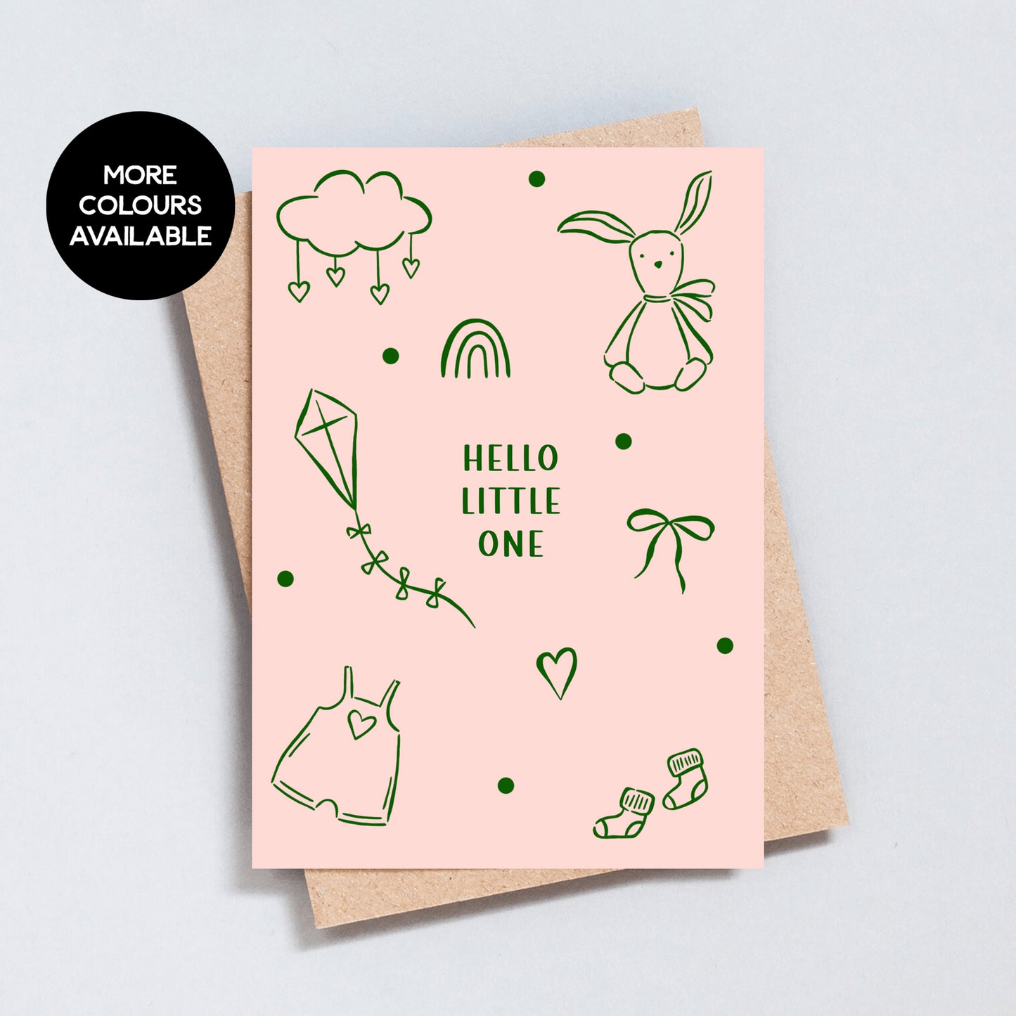 Hello Little One, New Baby Greeting Card