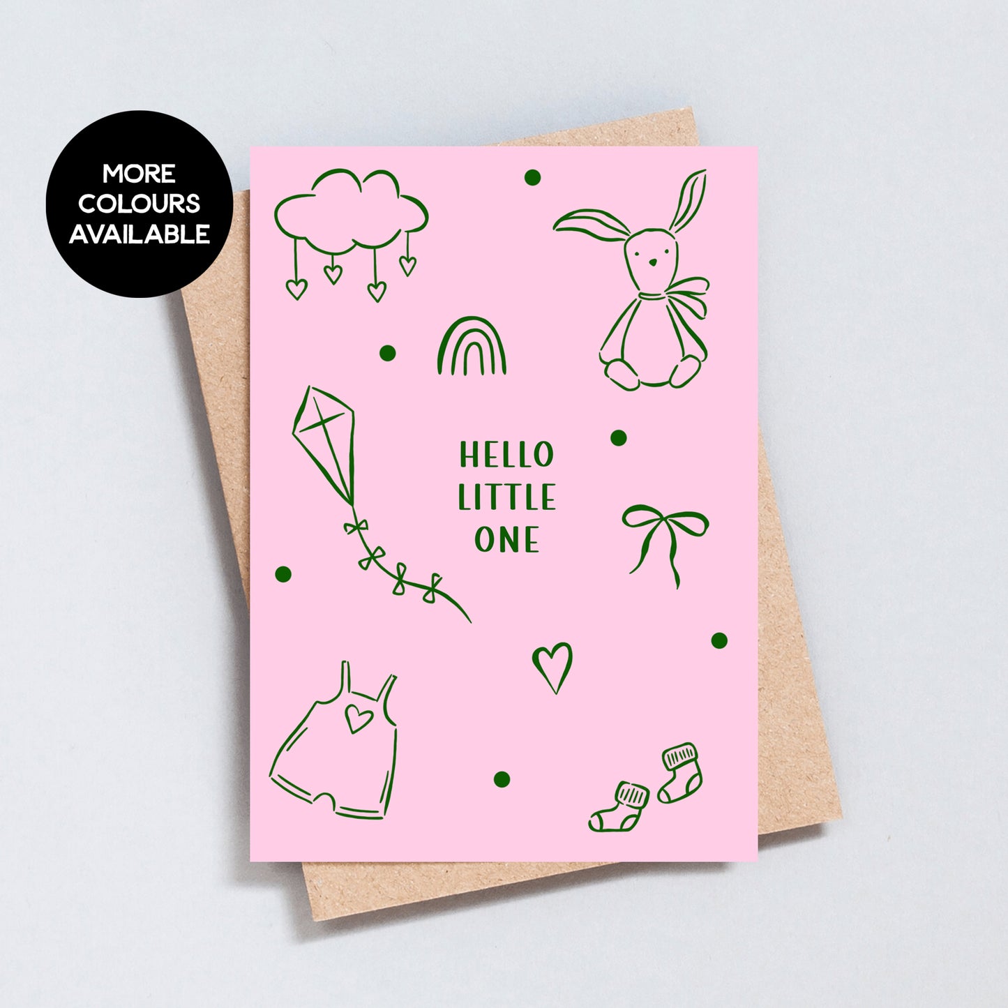 Hello Little One, New Baby Greeting Card