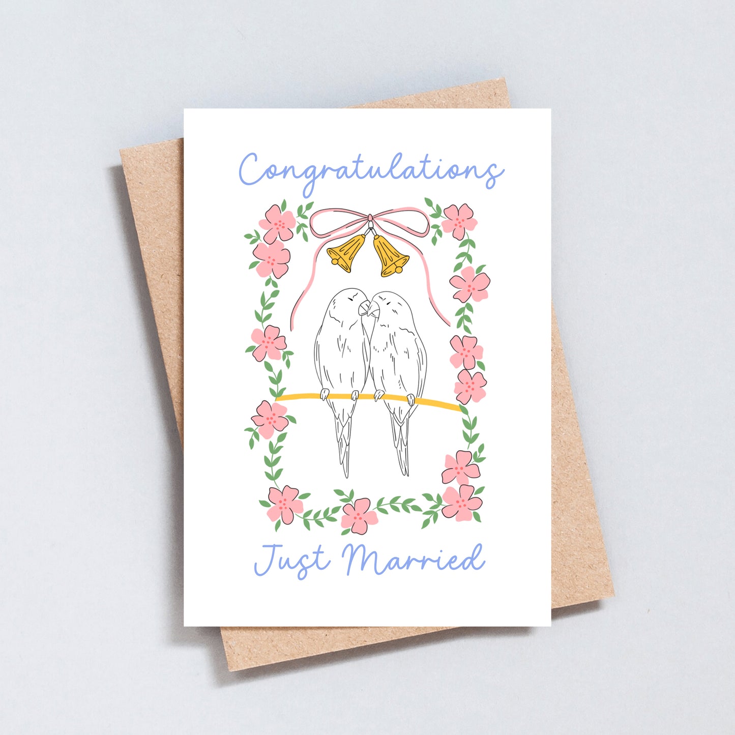 Congratulation Just Married Wedding Greeting Card