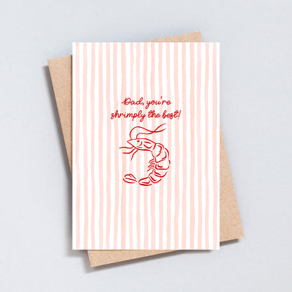 Funny shrimp pun Father’s Day card for Dad