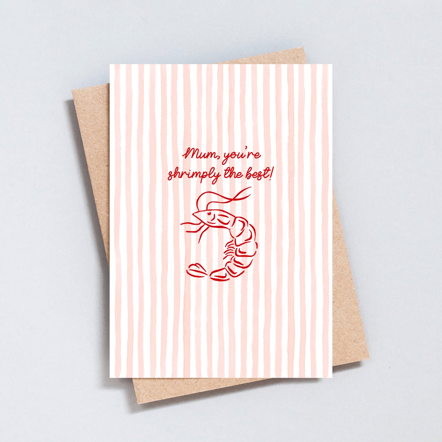 Shrimp pun Mother’s Day card for Mum