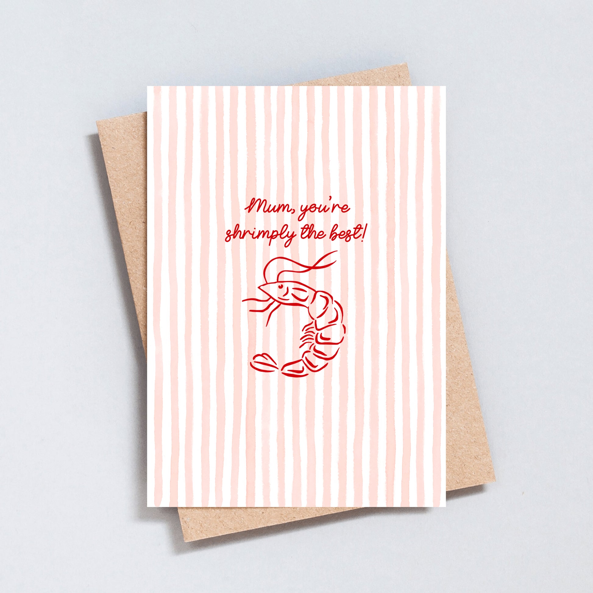 Shrimp pun Mother’s Day card for Mum