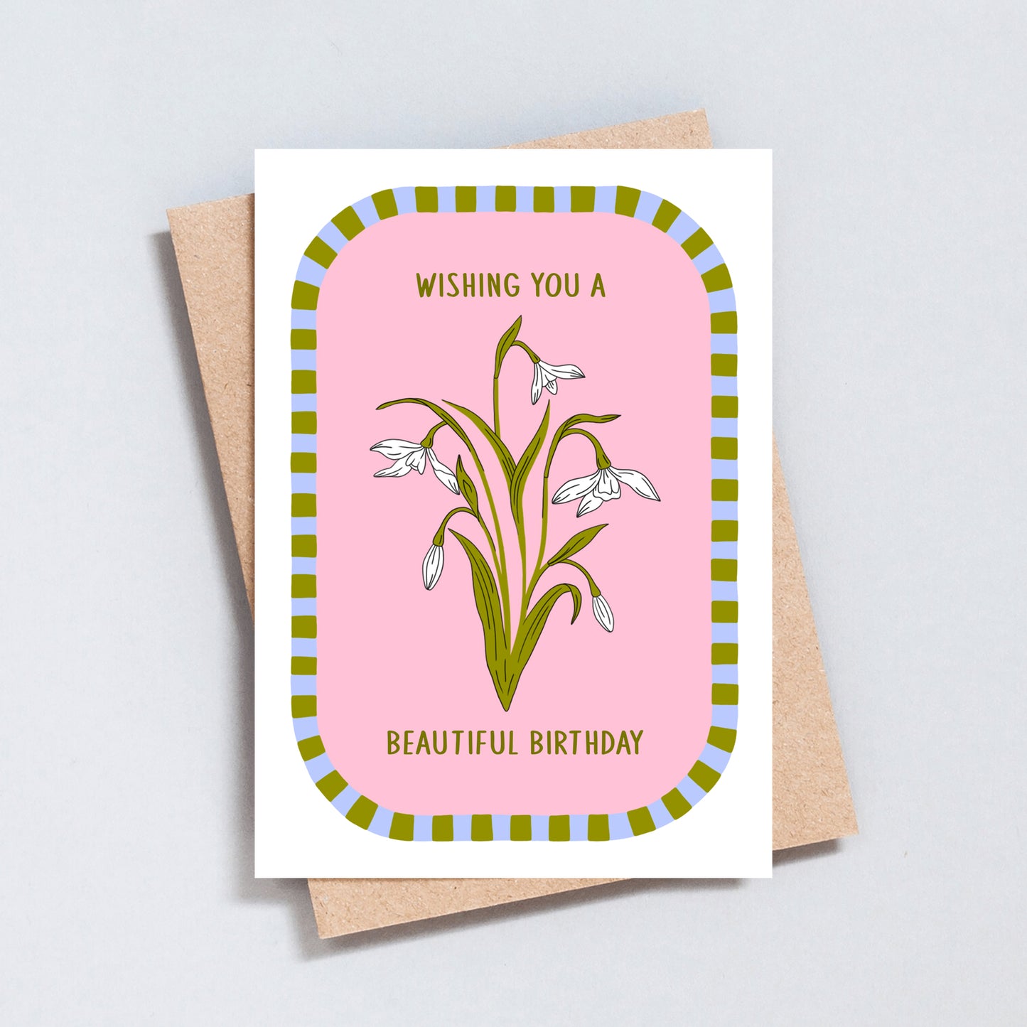 Snowdrops Flowers Birthday Card