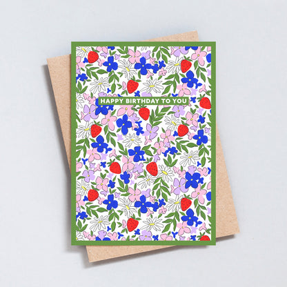 Floral Illustration Birthday Card