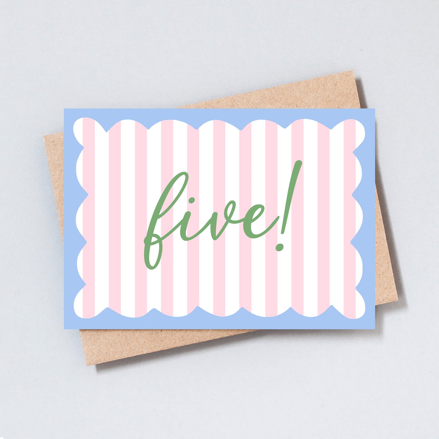 Five Stripe Birthday Greeting Card