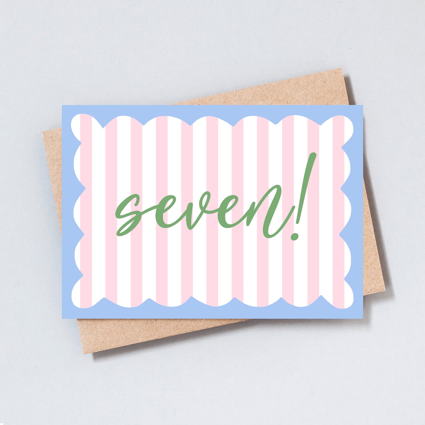 Seven Stripe Birthday Greeting Card