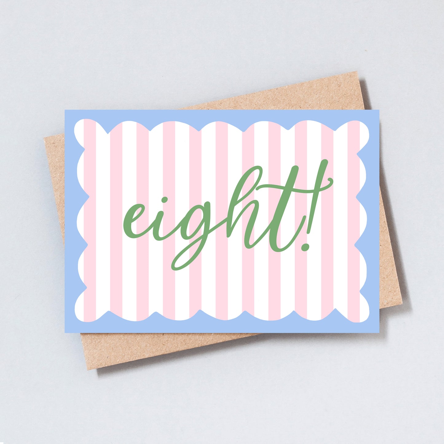 Eight Stripe Birthday Greeting Card