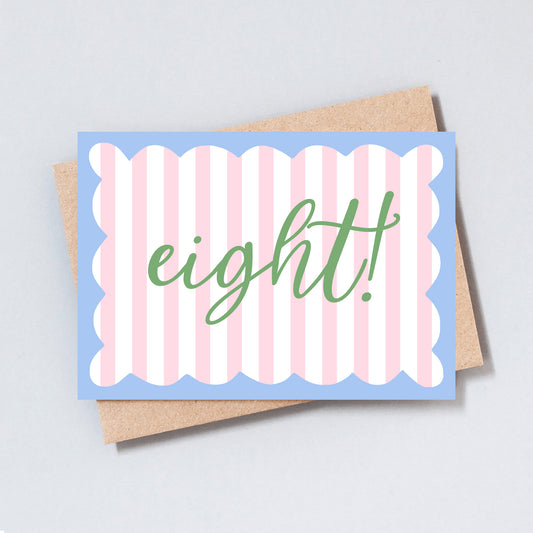 Eight Stripe Birthday Greeting Card