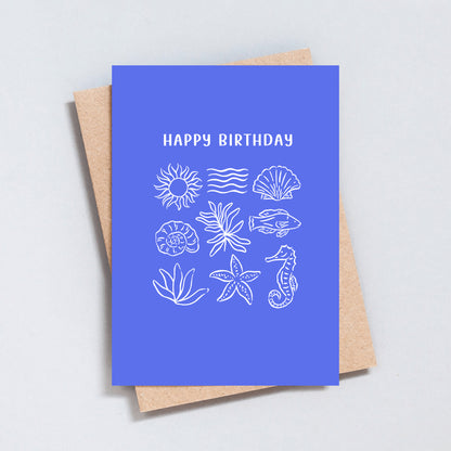 Beach Birthday Greeting Card