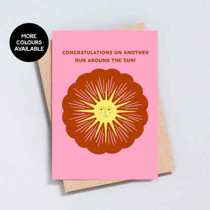 Another Run Around The Sun Birthday Card
