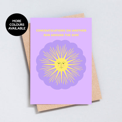 Another Run Around The Sun Birthday Card