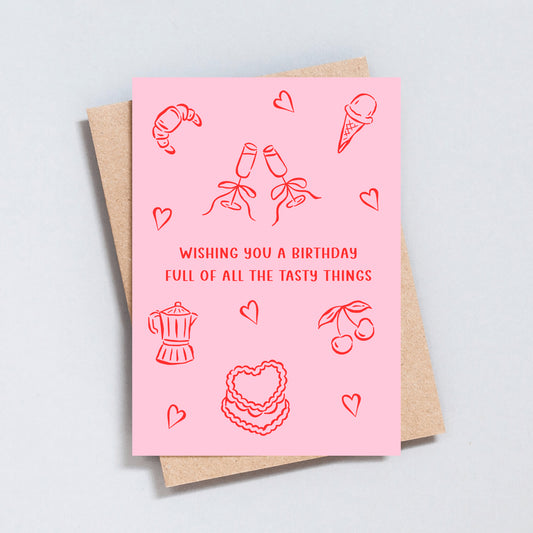 Tasty Things Birthday Greeting Card